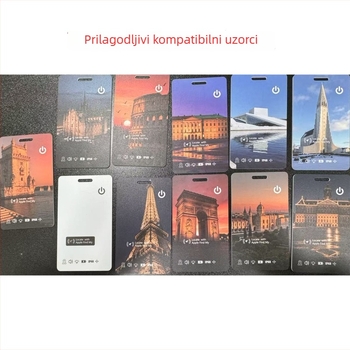 Lokator za karticu protiv gubitka s bežičnim punjenjem, domet 10 m, baterija 220 mAh, kompatibilan s iOS