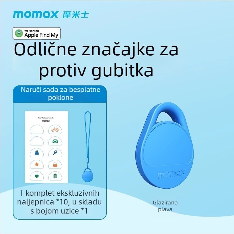 Momis Br10 TPU tag za lokalizaciju protiv gubitka za iOS, 10 g
