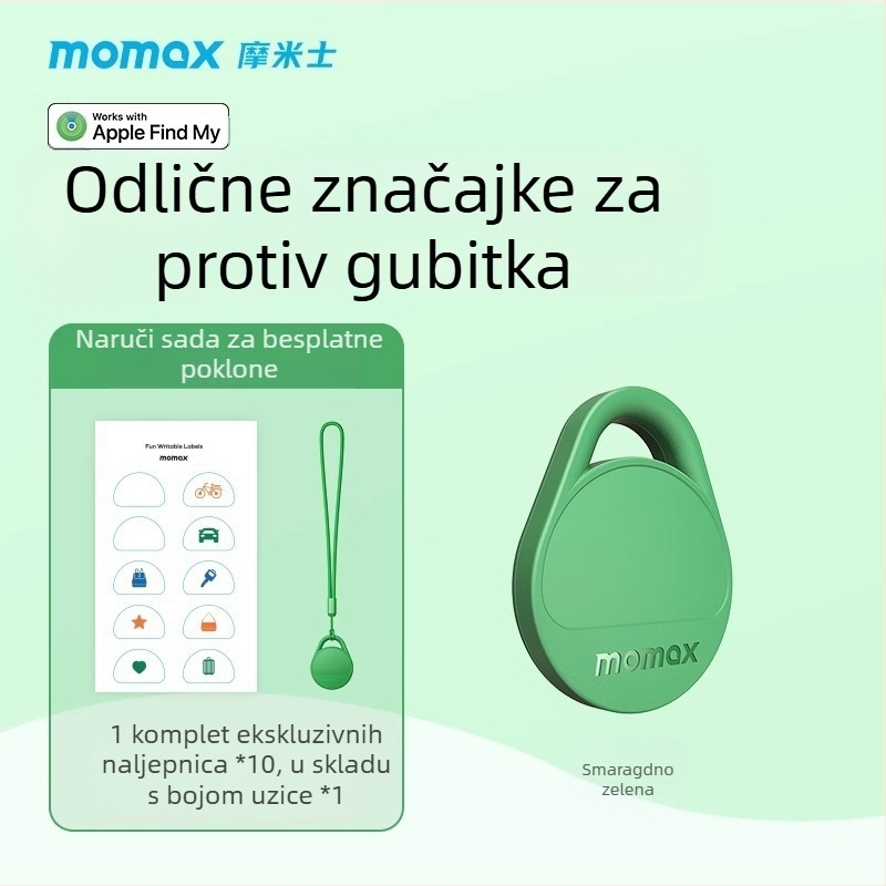 Momis Br10 TPU tag za lokalizaciju protiv gubitka za iOS, 10 g