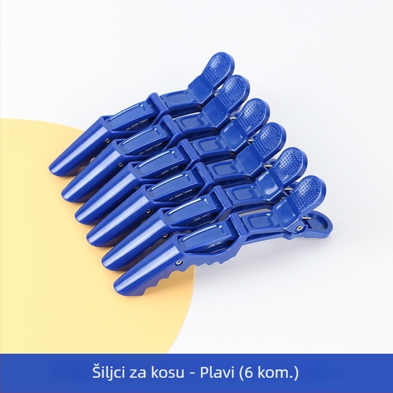 Klipovi za kosu aligator, bez tragova hvatanja, bočni klipsovi za stiliziranje, klipse za slojevite šiške, 6 komada