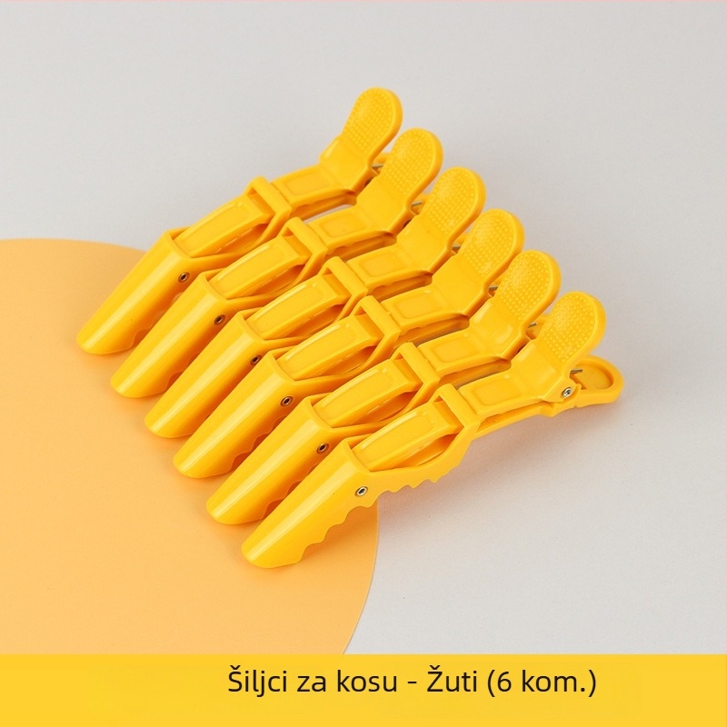 Klipovi za kosu aligator, bez tragova hvatanja, bočni klipsovi za stiliziranje, klipse za slojevite šiške, 6 komada