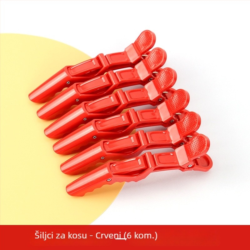 Klipovi za kosu aligator, bez tragova hvatanja, bočni klipsovi za stiliziranje, klipse za slojevite šiške, 6 komada