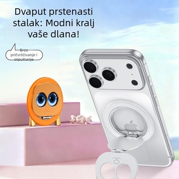 Panda magnetski držač za telefon, dvostruko sklopivi, MagSafe kompatibilan, 360° rotacija, metalni