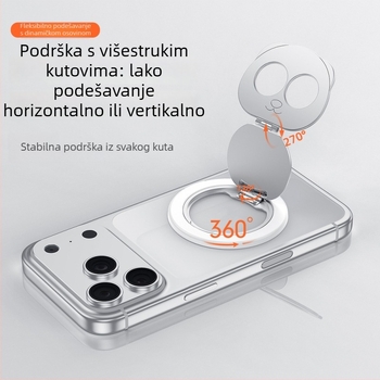 Panda magnetski držač za telefon, dvostruko sklopivi, MagSafe kompatibilan, 360° rotacija, metalni