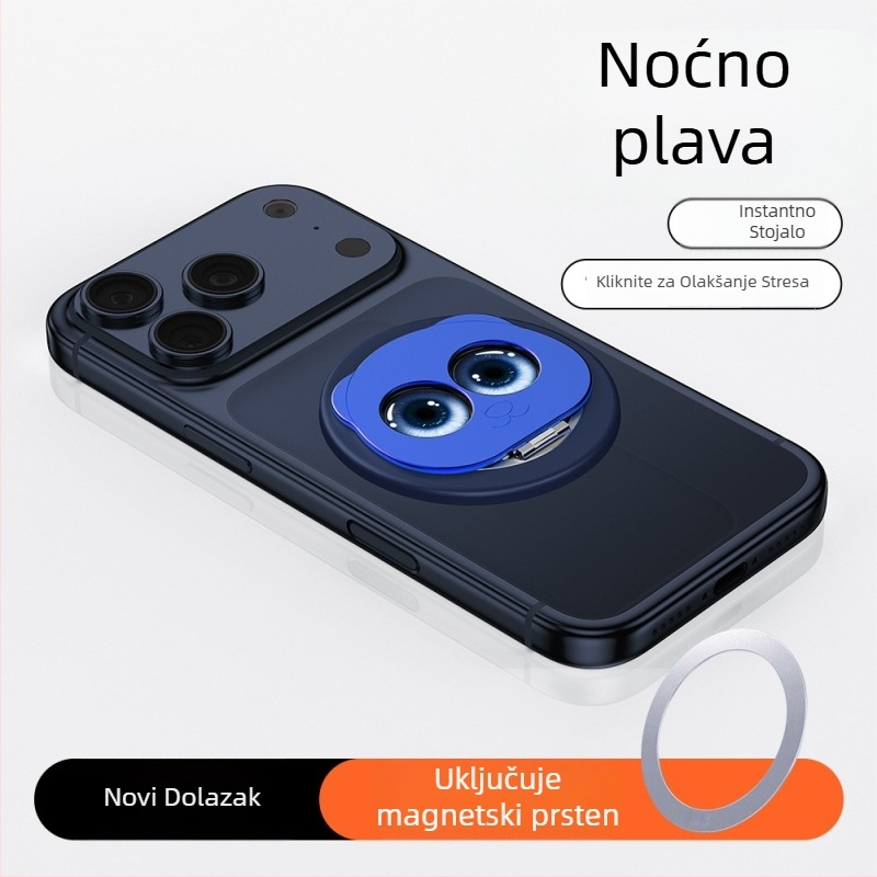 Panda magnetski držač za telefon, dvostruko sklopivi, MagSafe kompatibilan, 360° rotacija, metalni