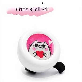 Dječje zvono za bicikl, model Red Heart Cartoon, marka Green Riding Morning Star, materijal plastika, promjer 54 mm, broj proizvoda 11A-54.