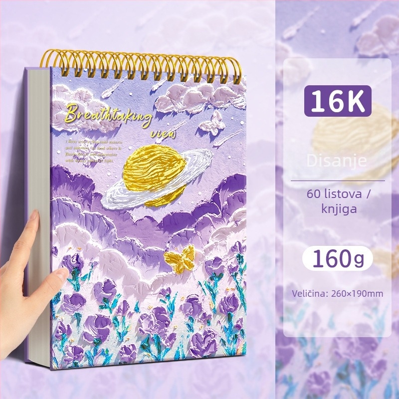 Skic-knjiga za uljnu sliku Four Seasons, model Sjnh-oil painting sketchbook, serija Oil painting sketchbook, 80 listova, papir 80 g/m²