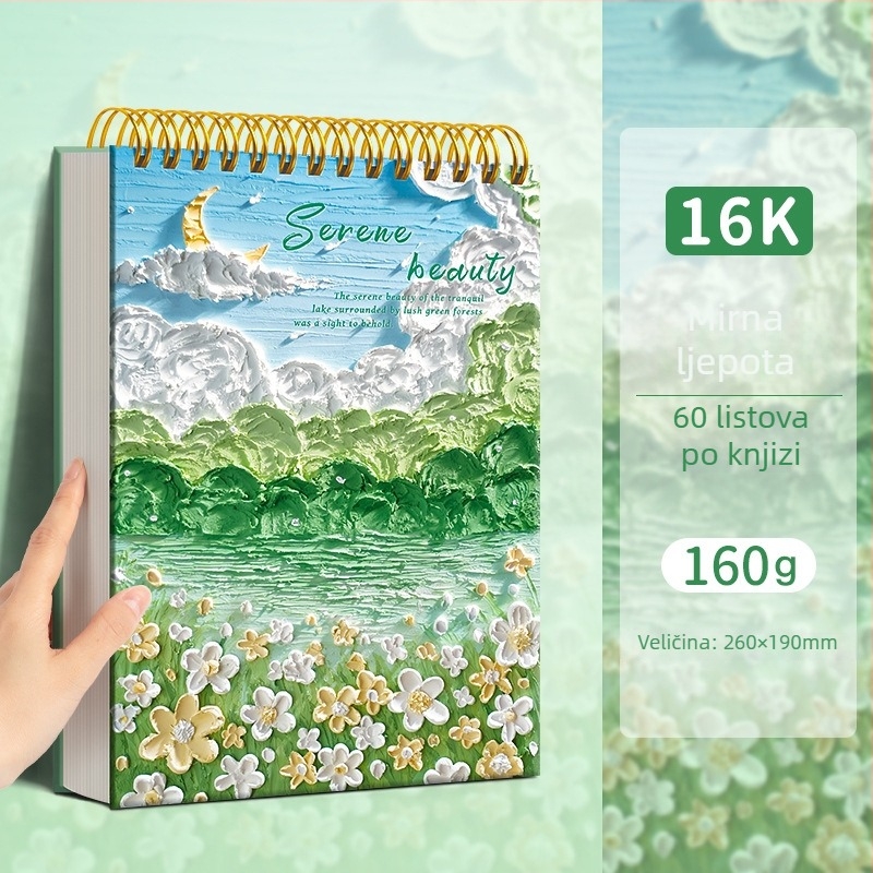 Skic-knjiga za uljnu sliku Four Seasons, model Sjnh-oil painting sketchbook, serija Oil painting sketchbook, 80 listova, papir 80 g/m²