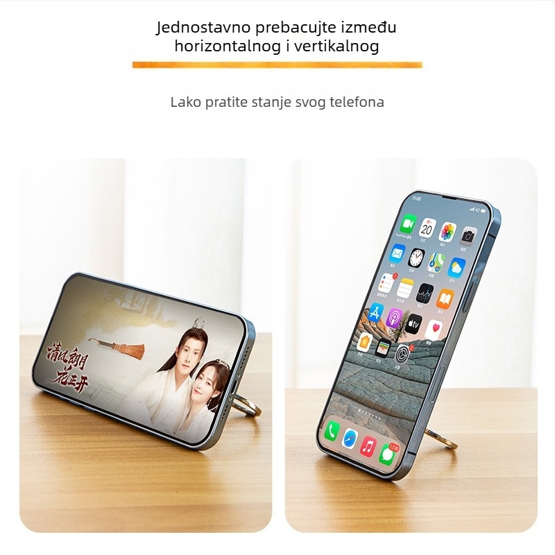 Stolni držač za telefon s preklopnom osnovom od legure, vertikalno i horizontalno integriran