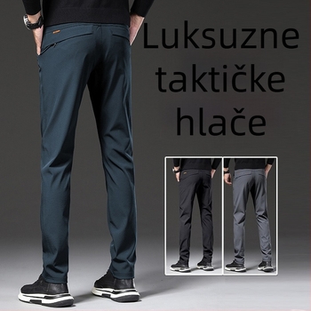 Planinske kampiranje radne hlače s flis podstavom, ravni kroj, visok struk, zatvarač, elastična tkanina