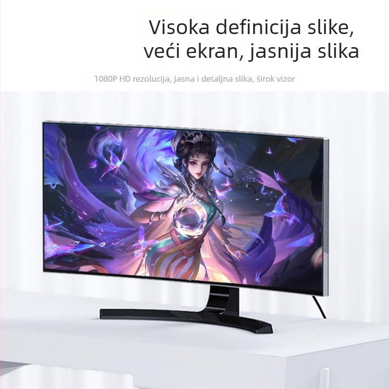 Jinghua DP–HDTV adapter, podržava 4K/1080p, zlatni kontakti, kabel duljine 0,1 m