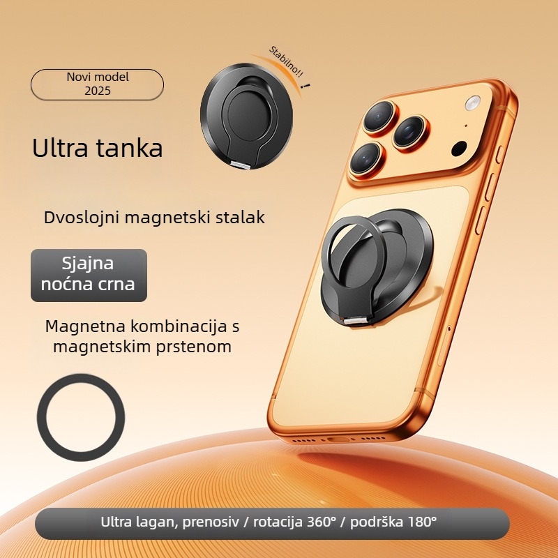 Držač za telefon s dvostrukim magnetskim prstenom i dvostrano MagSafe stražnjom naljepnicom, stolni držač za prijenos uživo • Brand Shuotu • Materijal: Legura • Stil: Univerzalni • Prilagodba: Podržana