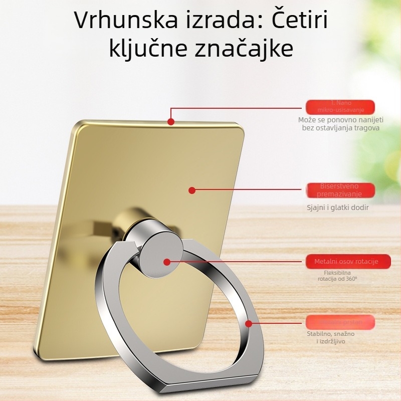 Sen dasheng držač prstena za telefon od legure, univerzalan, prilagodljiv