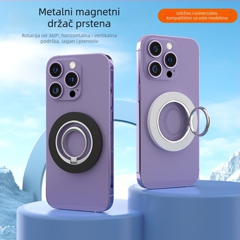 Magnetski prsten držač za telefon — stolni rotirajući držač, ABS+legura, mogućnost prilagodbe