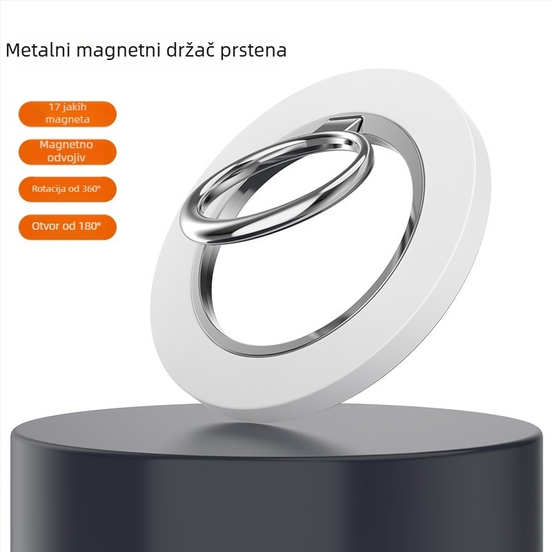 Magnetski prsten držač za telefon — stolni rotirajući držač, ABS+legura, mogućnost prilagodbe