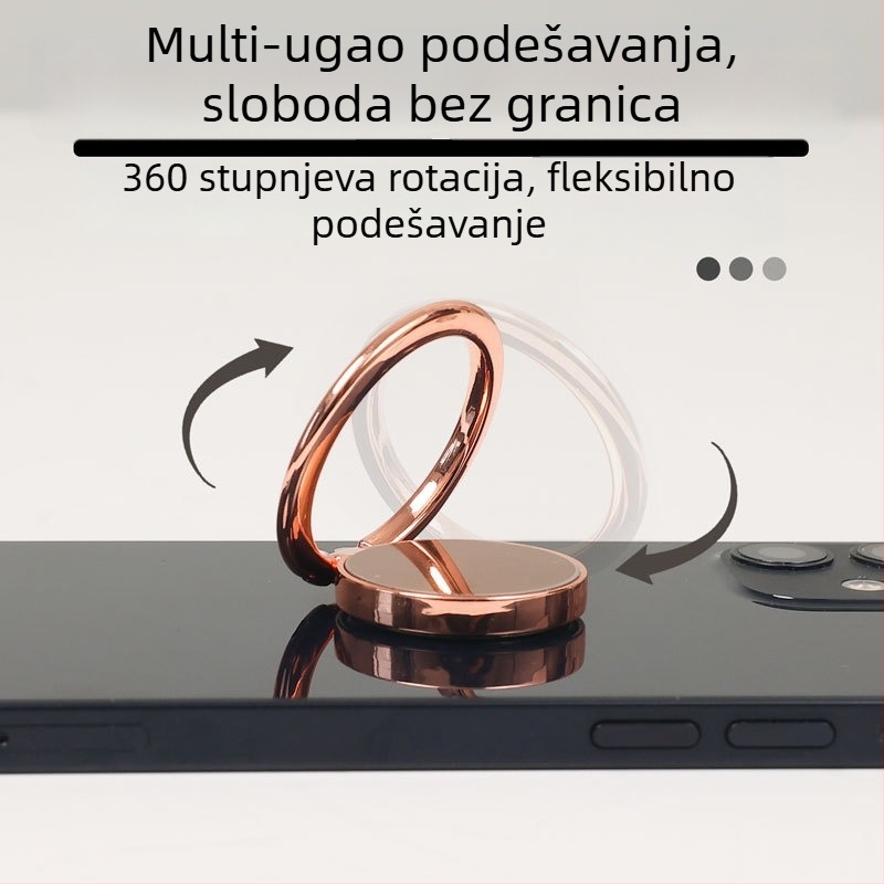 Držač za telefon s prstenom, cinkovog legura, HY9001, univerzalni držač za mobitel