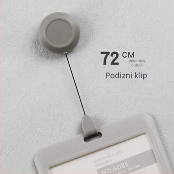 Izvlačni držač identifikacijske kartice za liječnike i medicinske sestre, klips za bedž, plastični, ispis logotipa, prilagodba