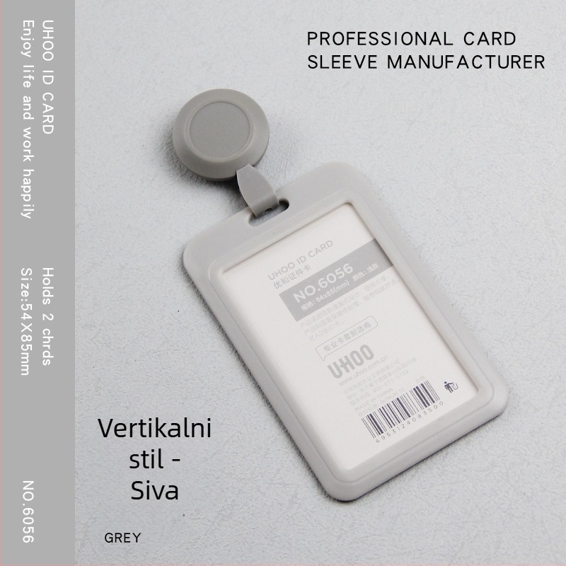 Izvlačni držač identifikacijske kartice za liječnike i medicinske sestre, klips za bedž, plastični, ispis logotipa, prilagodba