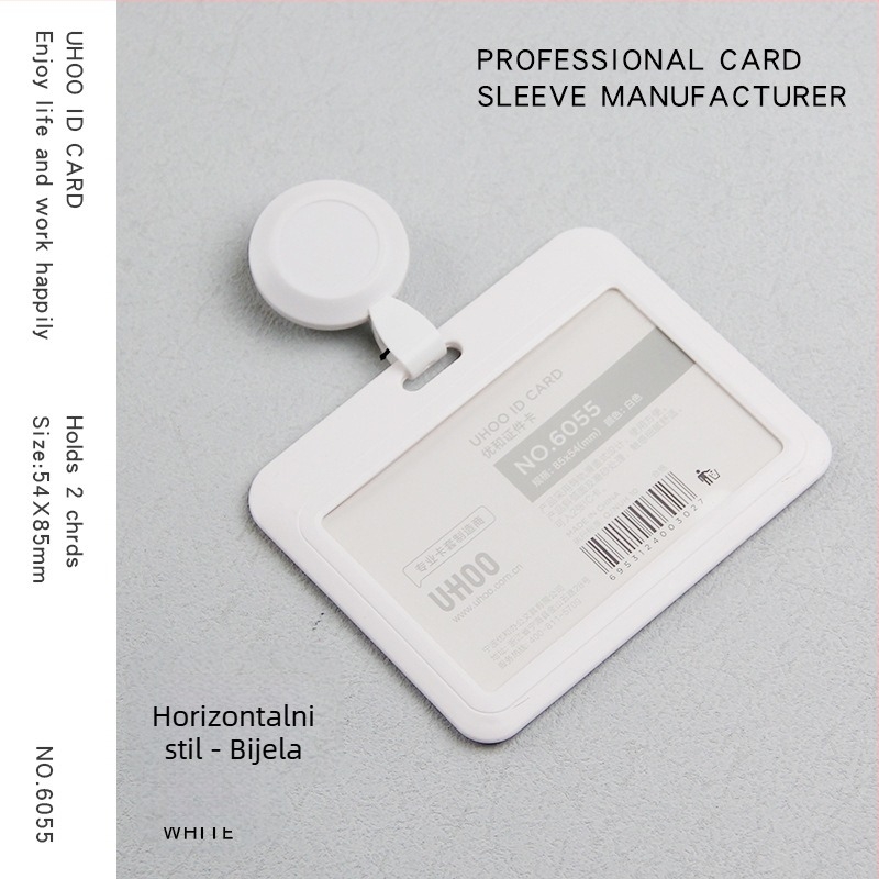 Izvlačni držač identifikacijske kartice za liječnike i medicinske sestre, klips za bedž, plastični, ispis logotipa, prilagodba