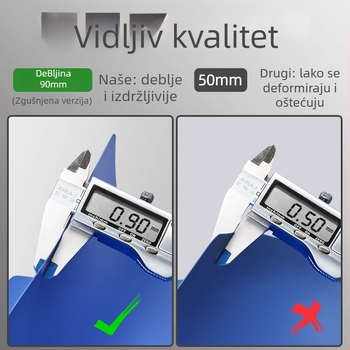 A4 dokument folder s dvostrukim čvrstim klipom, plastični, debljina ploče 75