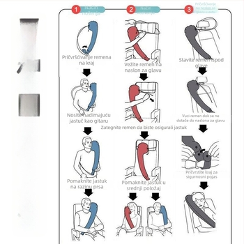 Putni jastuk u obliku luka, napuhljiv, PVC ekološki materijal, model 6086, težina 160 g