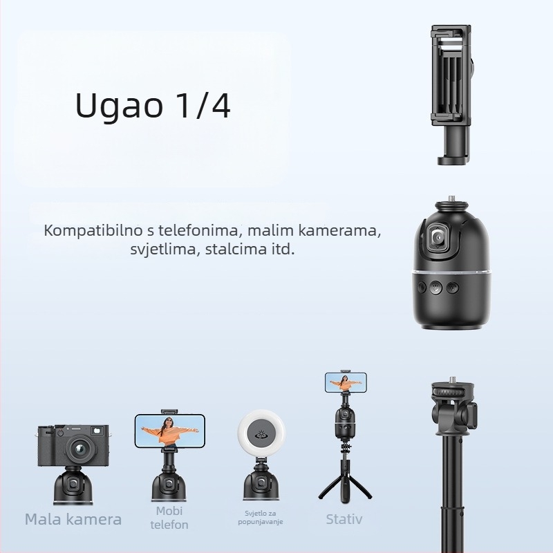 Gimbal za mobitel s AI praćenjem lica, 360° stolni nosač, univerzalna kompatibilnost, bez aplikacije, težina 248 g, Tokqi/Tuoyi P03