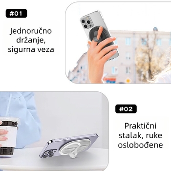Prstenasti nosač za telefon s magnetskim stolnim držačem MagSafe kompatibilan s iPhone 15/14/13