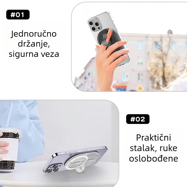 Prstenasti nosač za telefon s magnetskim stolnim držačem MagSafe kompatibilan s iPhone 15/14/13