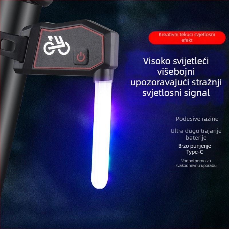Stražnje svjetlo za bicikl za noćnu vožnju – visoka svjetlina, sigurnosni indikator za MTB – TANJIHAI licencirana privatna marka