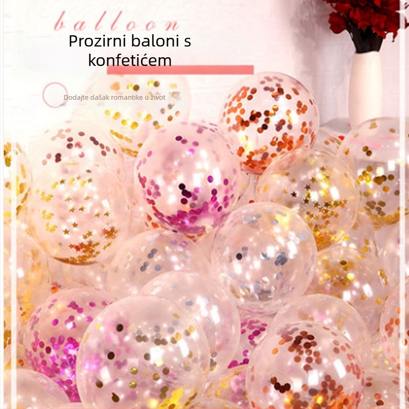 Set lančića od lateks balona, okrugli baloni s otisnutim logom — Tingren