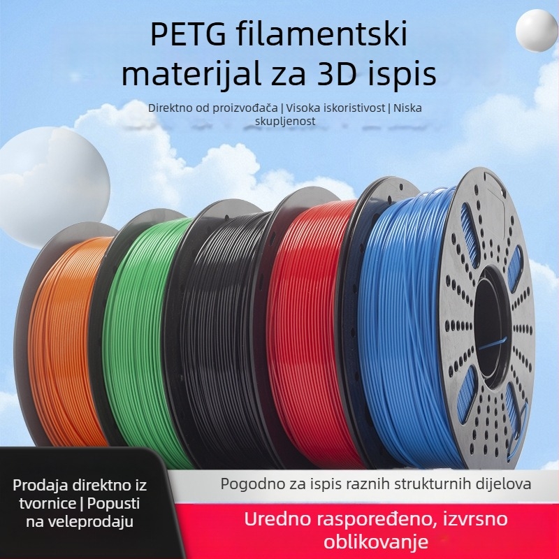 PETG filament kružnog presjeka za 3D ispis