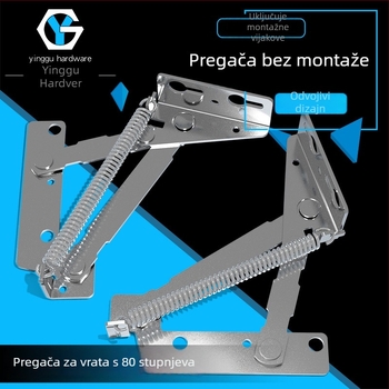 Flip-up šarka za ormariće, otvaranje 80°, Solid marka, materijal: hladno čelik, proizvodnja: utiskivanje