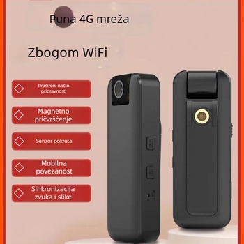 Kamera za tijelo na prsa, 10x optički zoom, 1080p video, 5 MP senzor, Wi-Fi