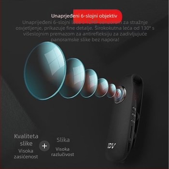 Kamera za tijelo na prsa, 10x optički zoom, 1080p video, 5 MP senzor, Wi-Fi