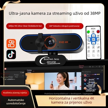 Live kamera 4K USB 2.0 Plug-and-Play, autofocus, ugrađeni mikrofon, 60FPS