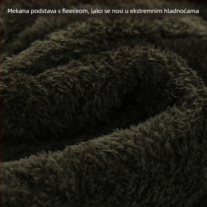 Muški kamuflirani pamučni kaput s fleece podstavom, zimski, vodootporan, otporan na vjetar, srednje duljine