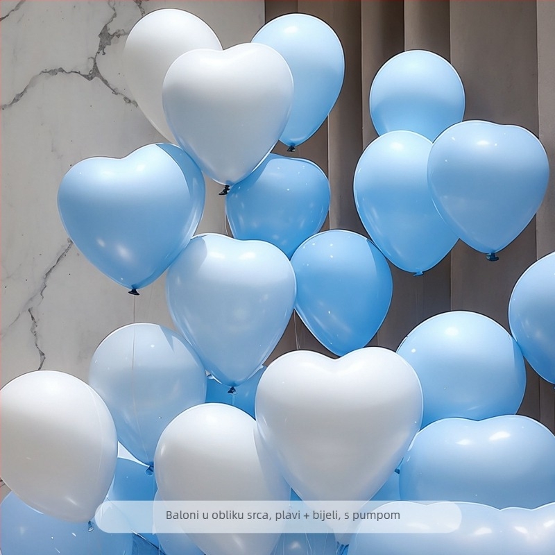 Latex balon u obliku srca; bez ispisa loga; pogodan za Valentinovo, festival Qixi, vjenčanja i Dan djeteta