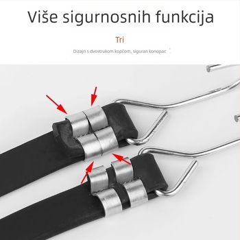 Elastični pojas za motocikle i električna vozila s kukama i dvostrukim kopčama