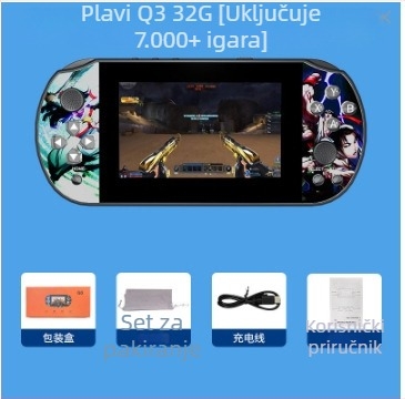 Prijenosna igraća konzola s Linuxom, 64GB memorije, 1080p zaslon, bežično, PS1 klasični džojstik