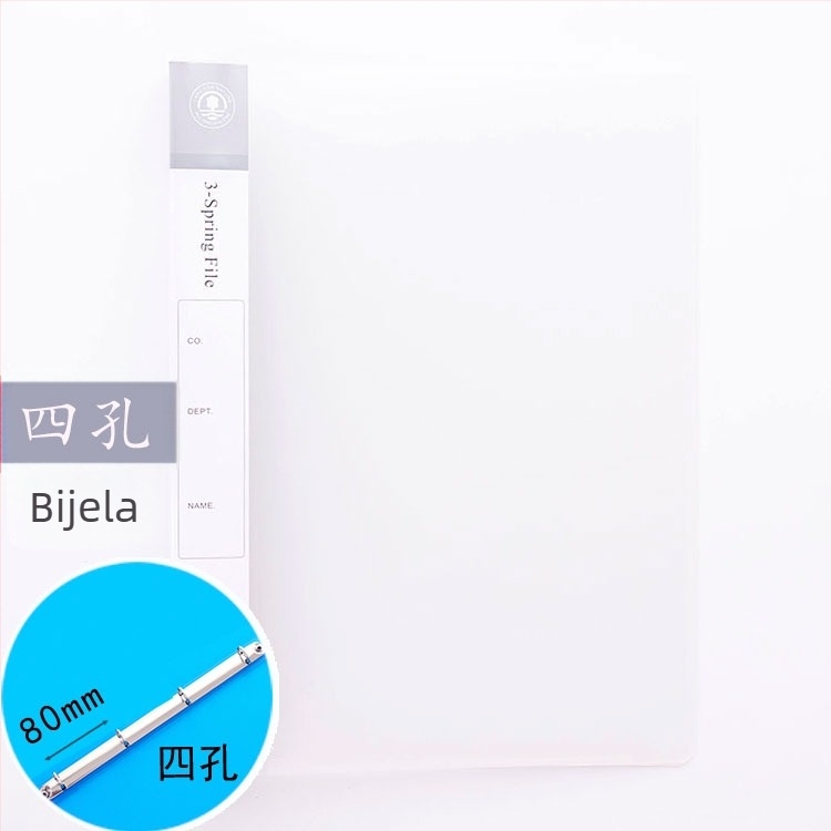 A4 registrator s više rupa (2/3/4), O-clip i D-clip, plastično kućište, model 124