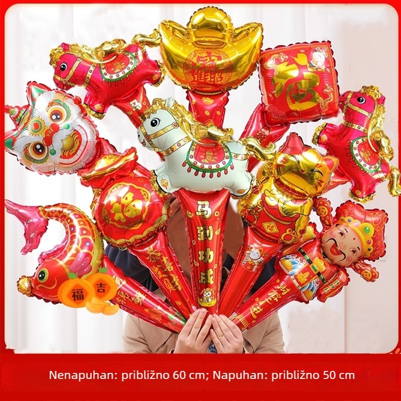 Balon – aluminijski folijski balon, oblik crtani životinjak lik, zodijaki uzorak, Dingsheng 121901, pogodan za rođendane, proljetno slavlje i Dan djece