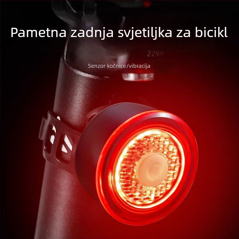 Tianqi prilagodljiva stražnja svjetiljka za bicikl s upozorenjem na punjenje za noćnu vožnju