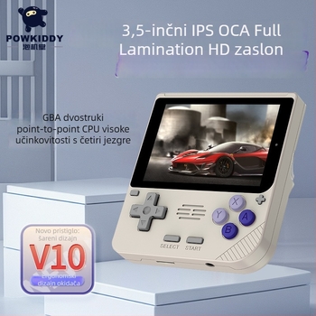 Powkiddy V10 Ručna konzola – otvorenog koda GBA, Linux, 64/128GB, RPG, USB-C, bežična