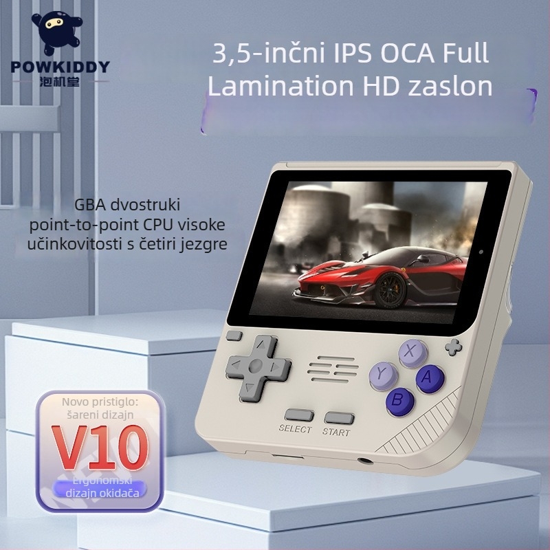Powkiddy V10 Ručna konzola – otvorenog koda GBA, Linux, 64/128GB, RPG, USB-C, bežična