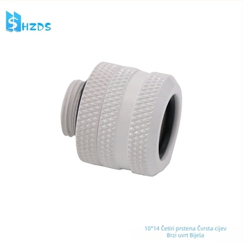 Radiator za vodeno hlađenje s čvrstom cijevi, spoj za brzo zavrtanje, G1/4 navoj, PETG prozirna glava