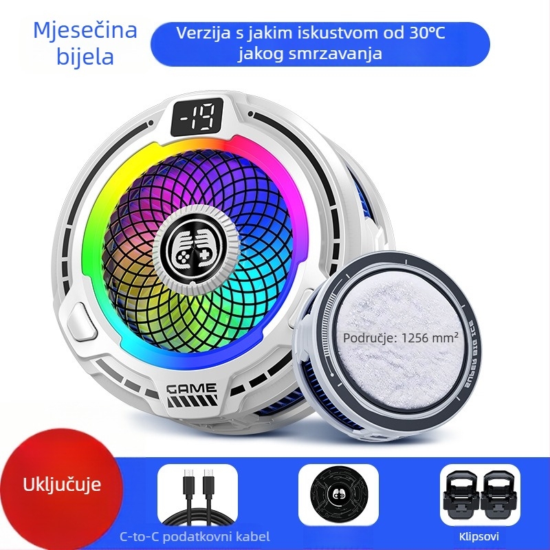 Fs18 hlađenje za mobitel — AI magnetski radiator s poluvodičem, Type-C sučelje, ABS + aluminijska legura, 150 g