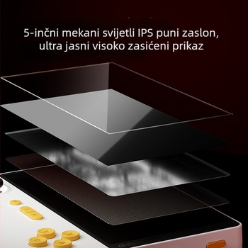 Prijenosna ručna igraća konzola, model E5, za dva igrača, bežična, OTG, 22W power bank