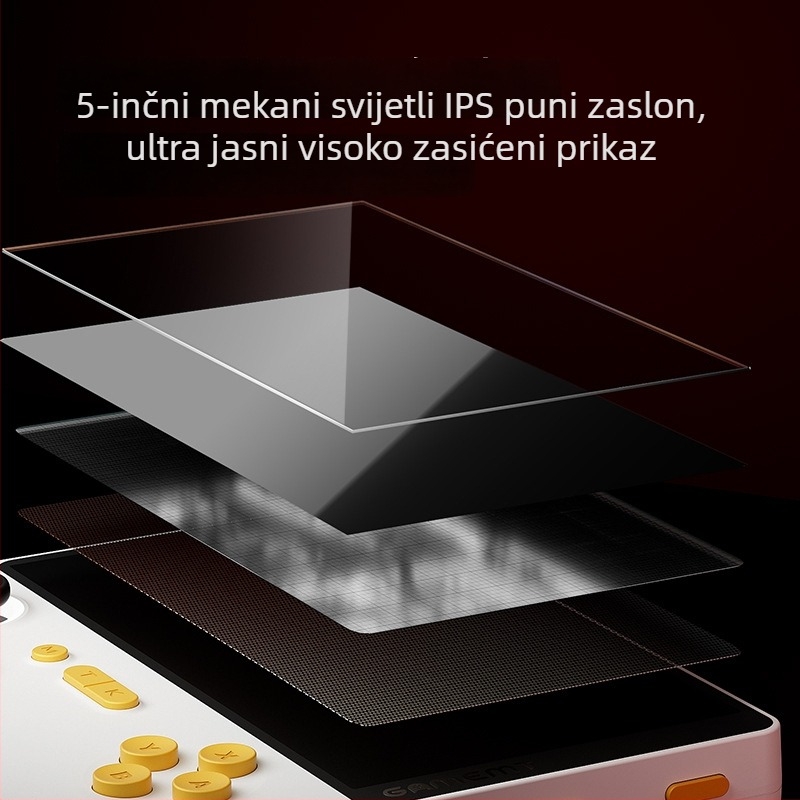 Prijenosna ručna igraća konzola, model E5, za dva igrača, bežična, OTG, 22W power bank