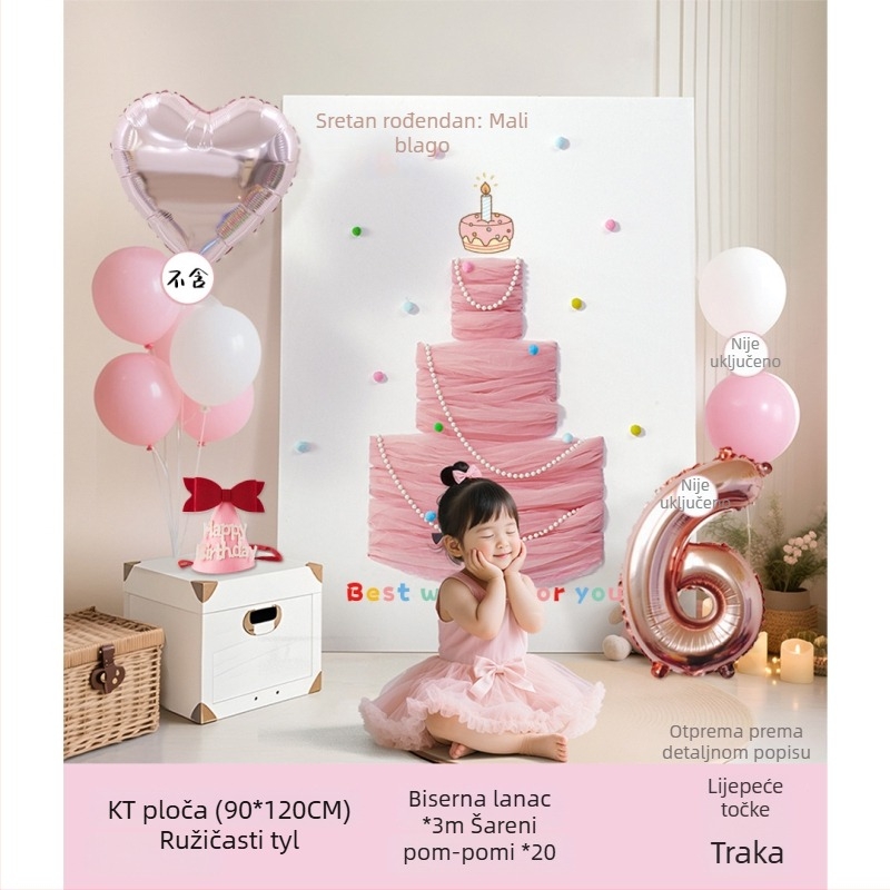 KT ploča pozadina s mrežastim uzorkom za rekvizite za fotografiranje na rođendan