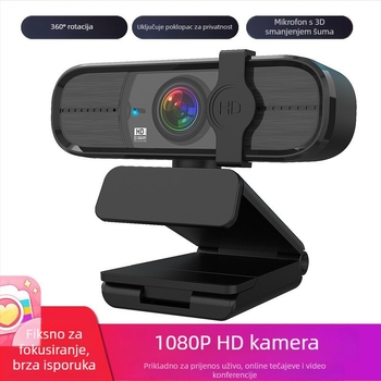 Anzhijia A30 USB web kamera s 1080p HD videom, integrirani mikrofon, 2 MP senzor, USB 2.0, fiksni fokus